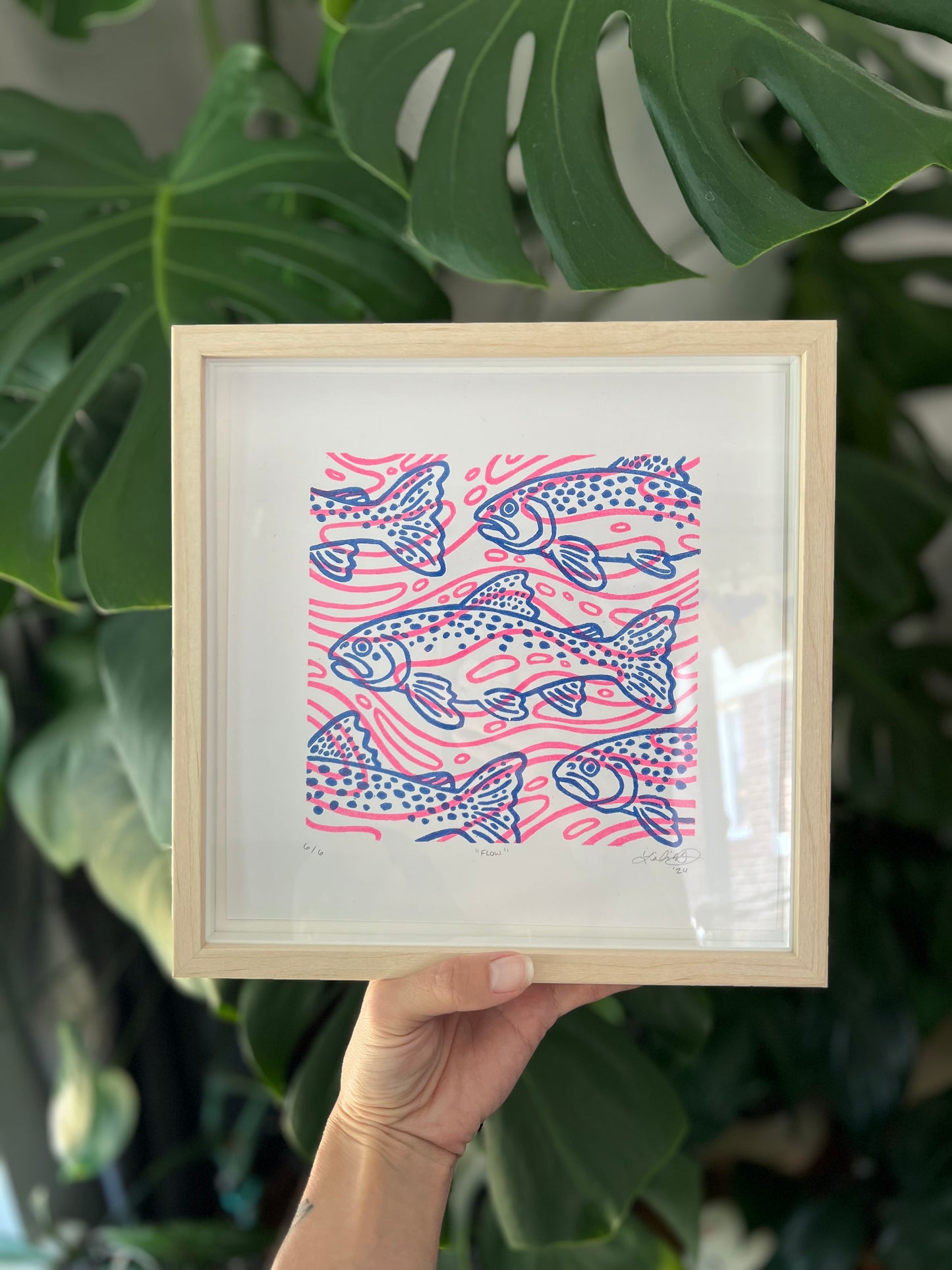 Flow - Limited Edition - Hand Printed Linocut